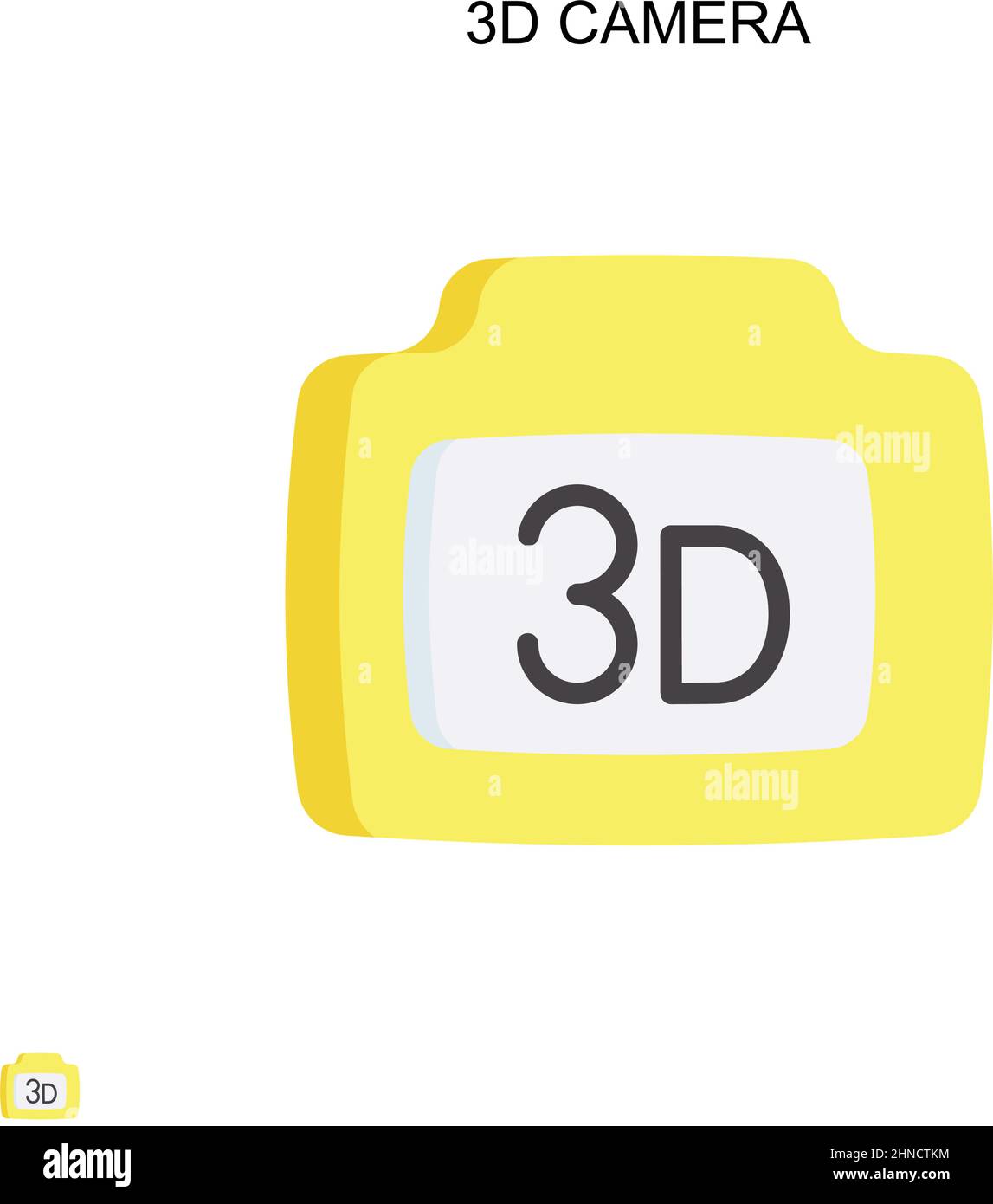 3d camera Simple vector icon. Illustration symbol design template for ...