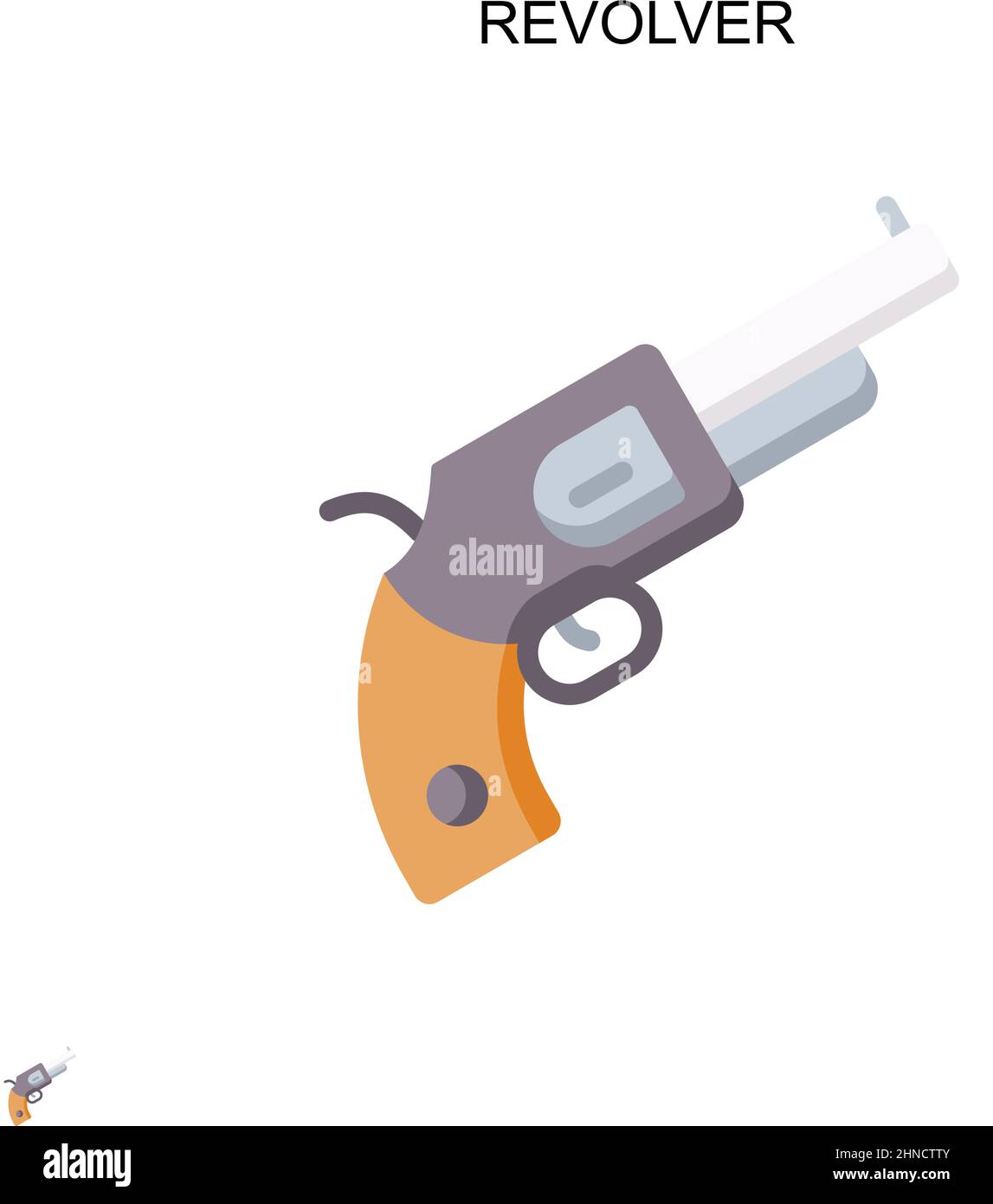 Revolver Simple vector icon. Illustration symbol design template for web mobile UI element. Stock Vector