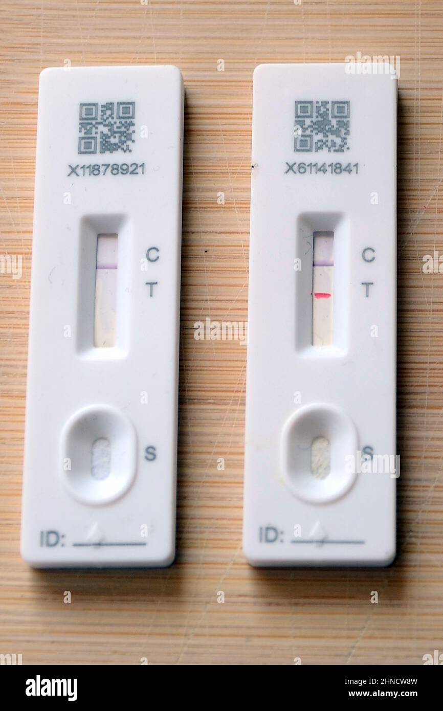 rapid lateral flow device test kit, LFT Stock Photo Alamy