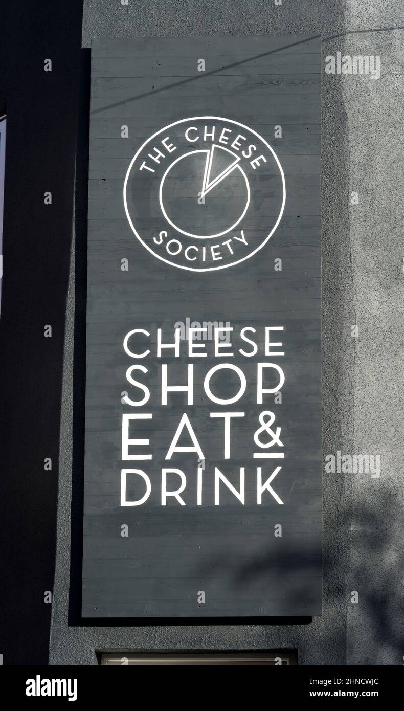 The Cheese Society cheese shop sign over shop door St Martins lane ...