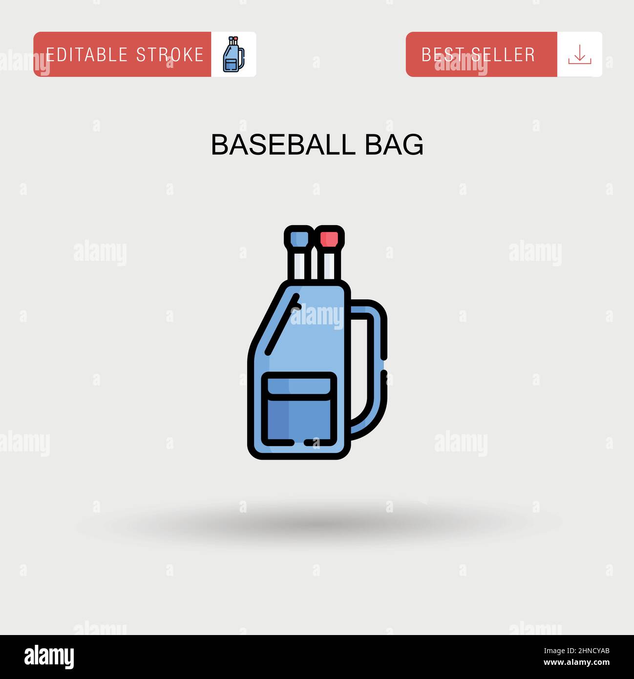 Baseball bag Simple vector icon Stock Vector Image & Art Alamy