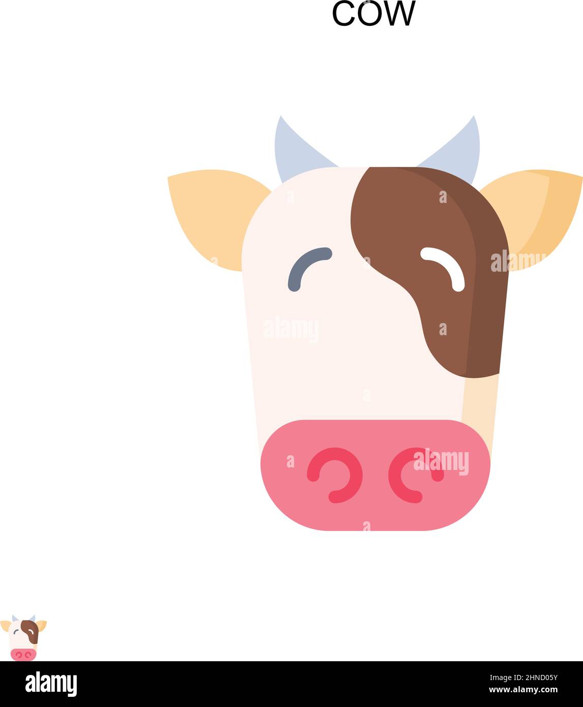 Cow Simple vector icon. Illustration symbol design template for web ...