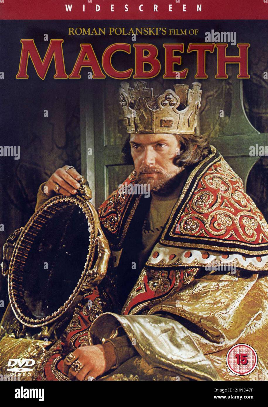 DVD Cover. 'Macbeth' by William Shakespeare. Roman Polanski. Stock Photo