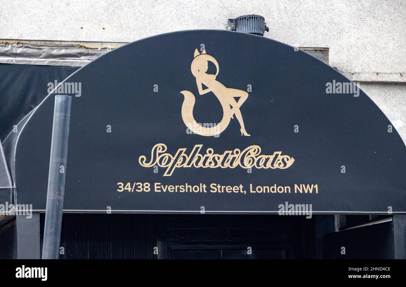 stock pic: LONDON'S PREMIER STRIP CLUB Sophisticats is London’s premier Gentleman’s clubs located just outside Euston station     picture by Gavin Rod Stock Photo