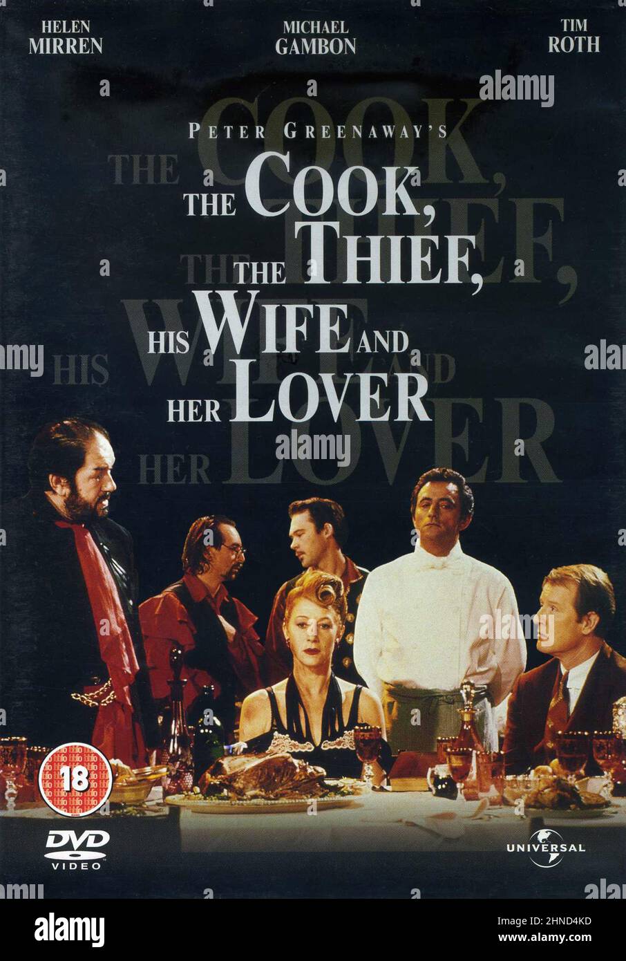 DVD Cover. 'The Cook, the Thief, His Wife and Her Lover'. Peter Greenaway. Stock Photo