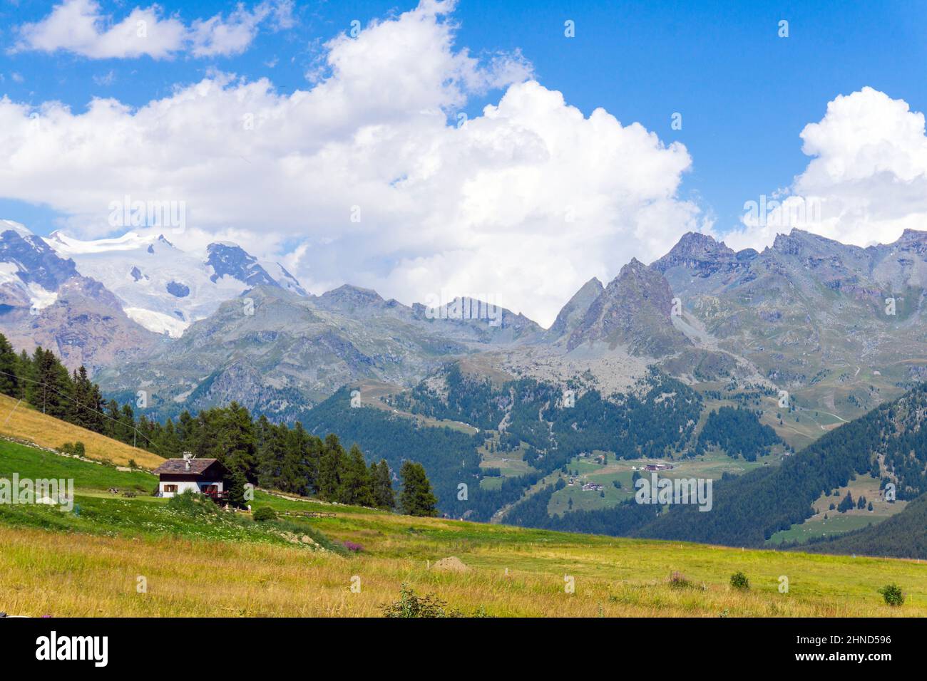 Italy, Aosta Valley, Ayas, mountain landscape Stock Photo