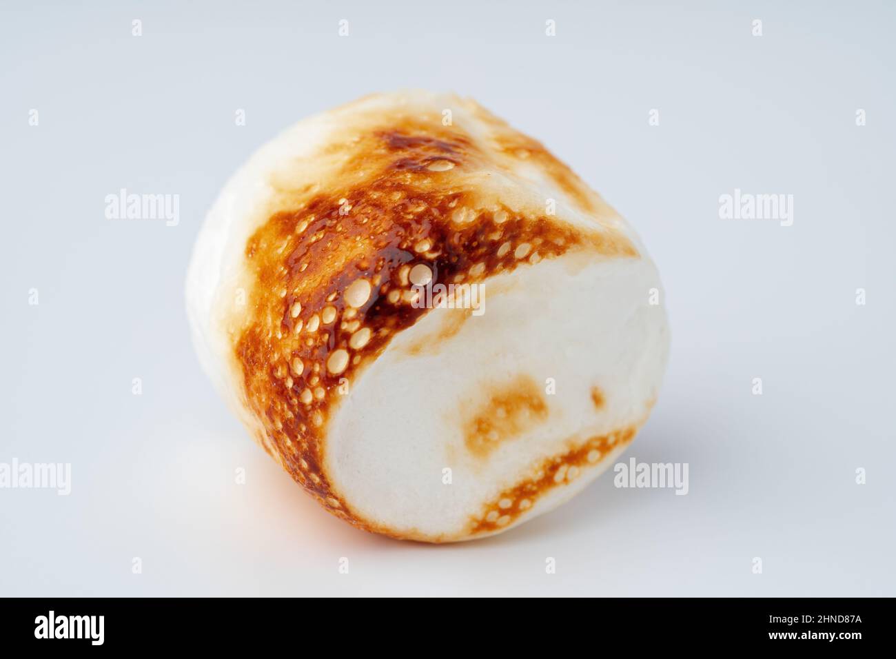 Roasted Marshmallow isolated on a white background Stock Photo - Alamy