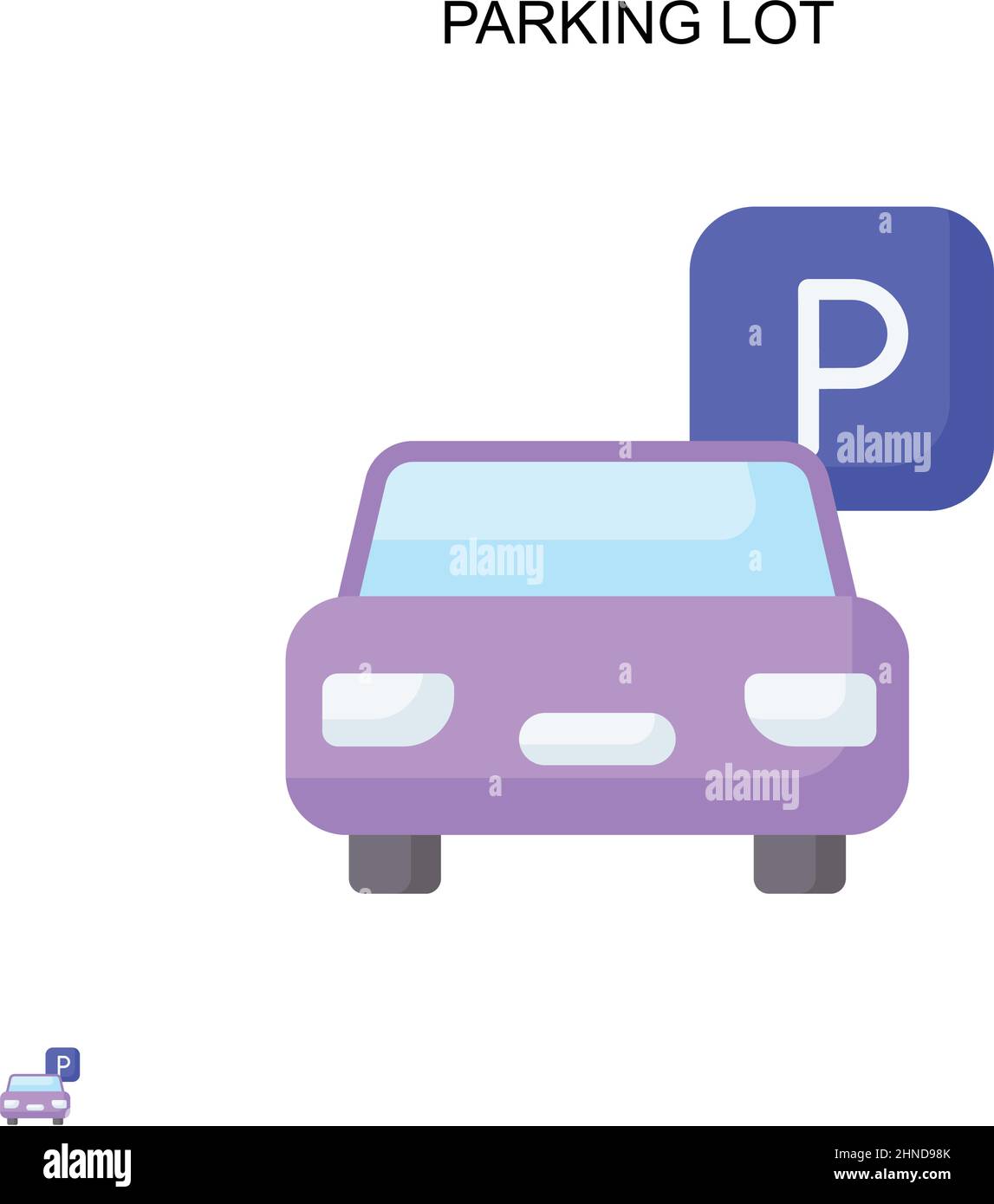 Parking lot Simple vector icon. Illustration symbol design template for web mobile UI element. Stock Vector