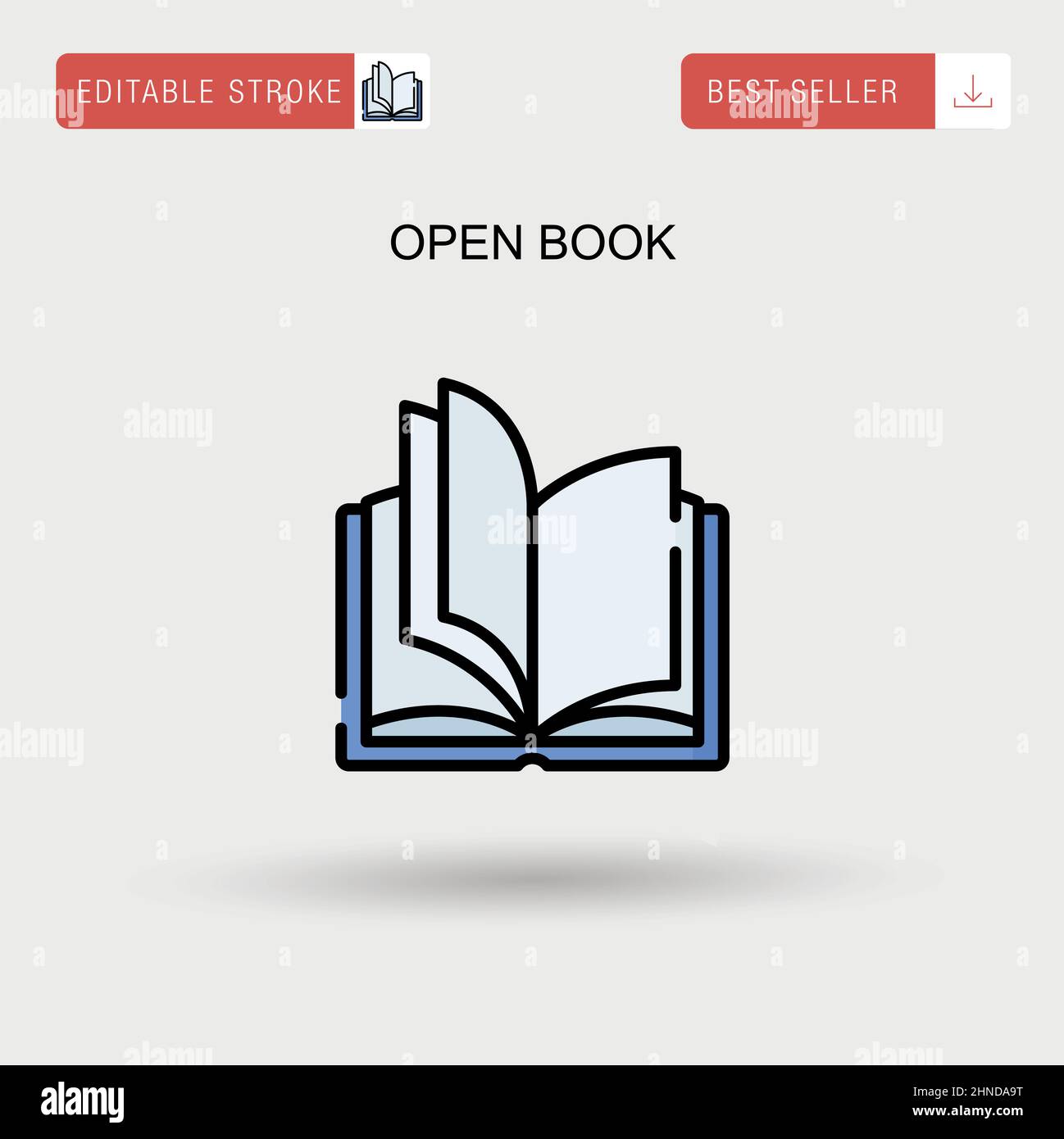 Open book Simple vector icon Stock Vector Image & Art - Alamy