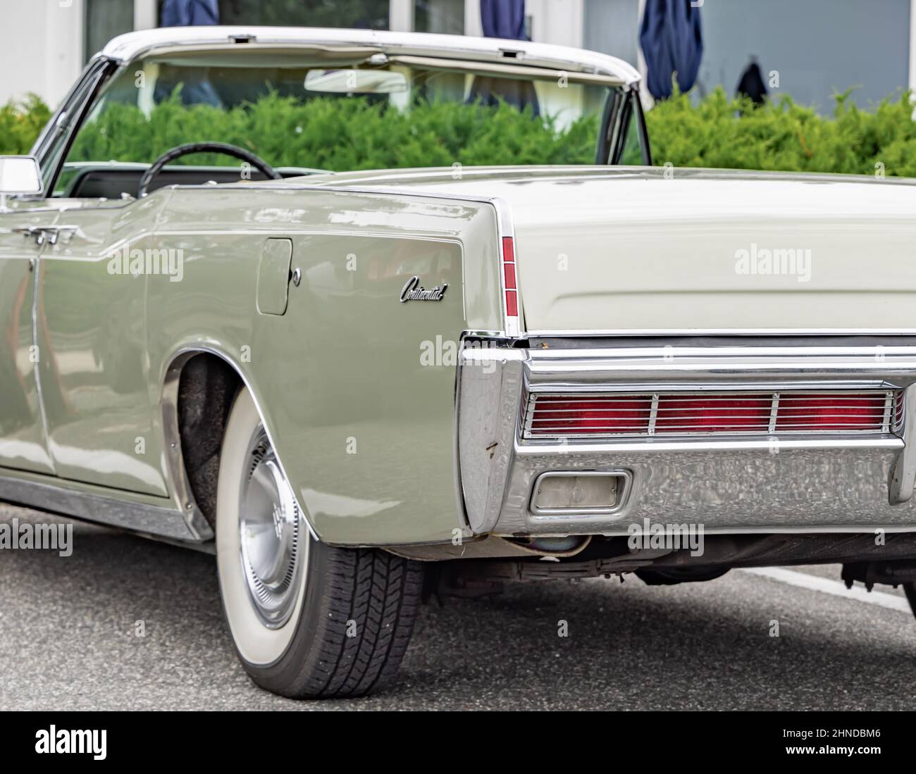 Detail of a antique Lincoln Continental Stock Photo