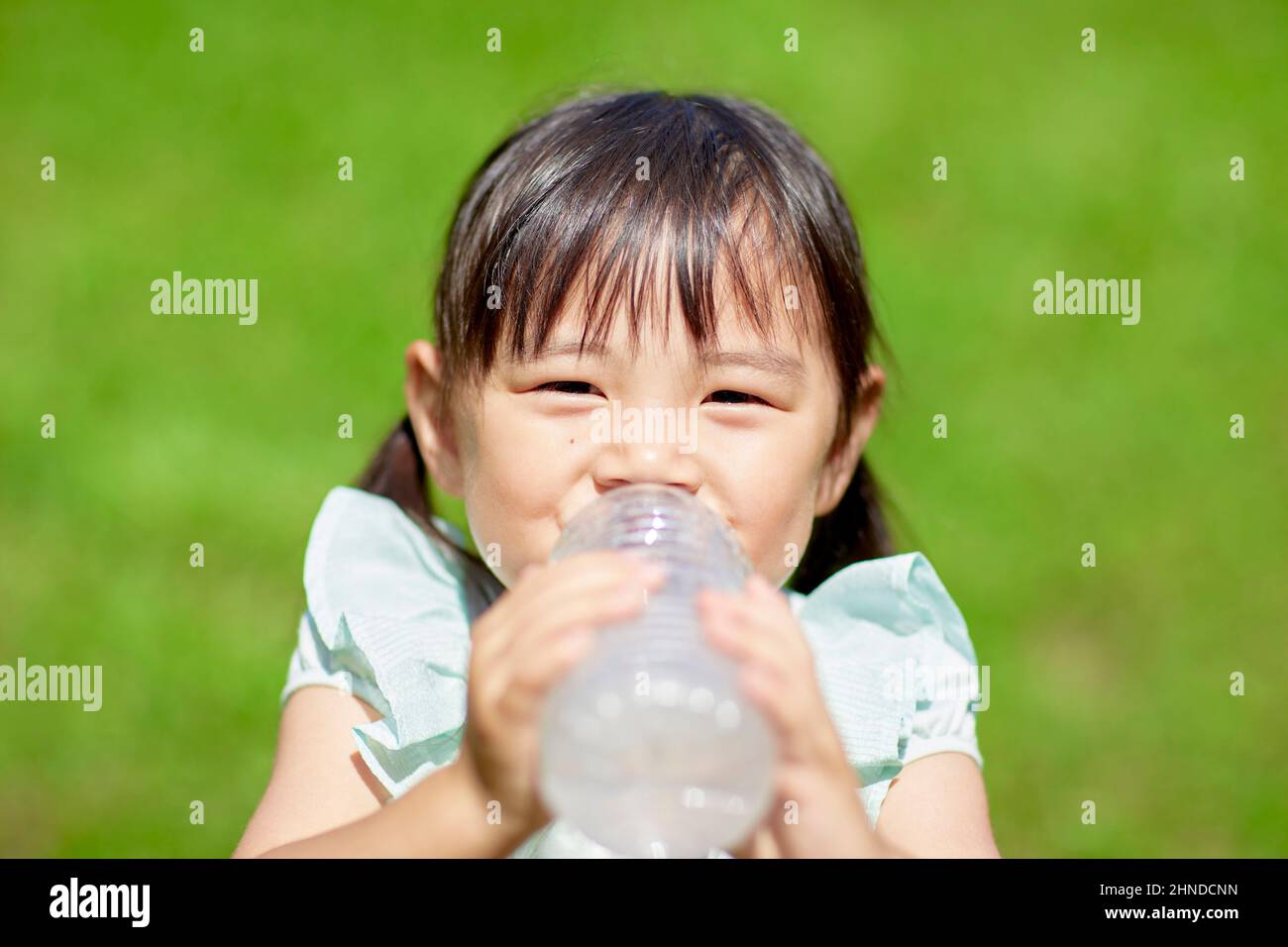Japanese Girl Drinking Water Stock Photo - Alamy