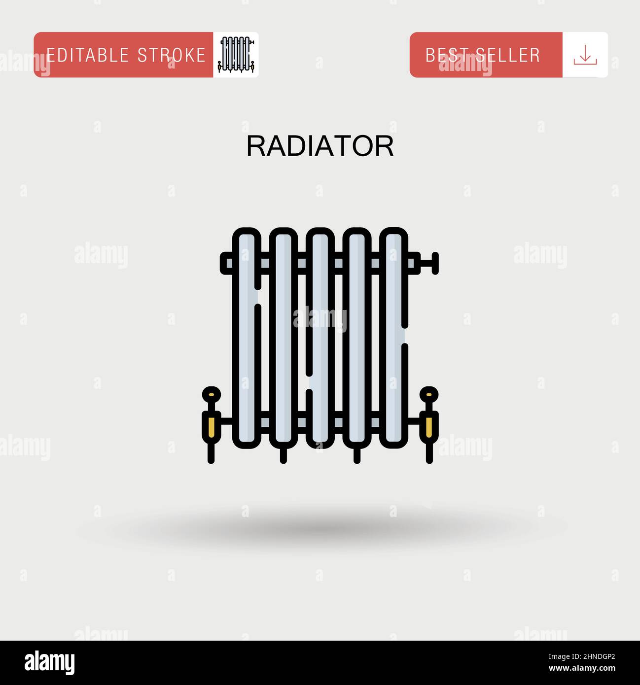 Radiator Simple vector icon. Stock Vector
