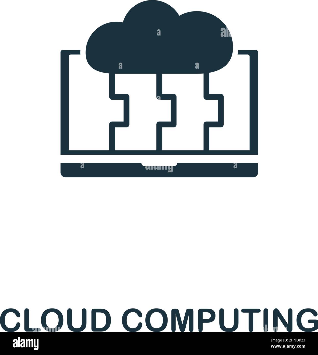 Cloud Computing icon. Premium style design from web hosting icon collection. Pixel perfect Cloud Computing icon for web design, apps, software, print Stock Vector