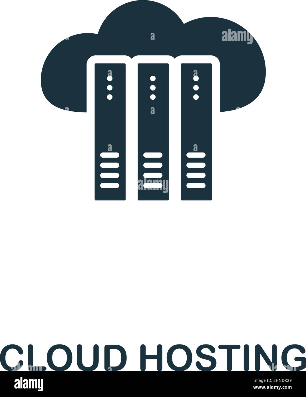 Cloud Hosting icon. Premium style design from web hosting icon collection. Pixel perfect Cloud Hosting icon for web design, apps, software, print Stock Vector