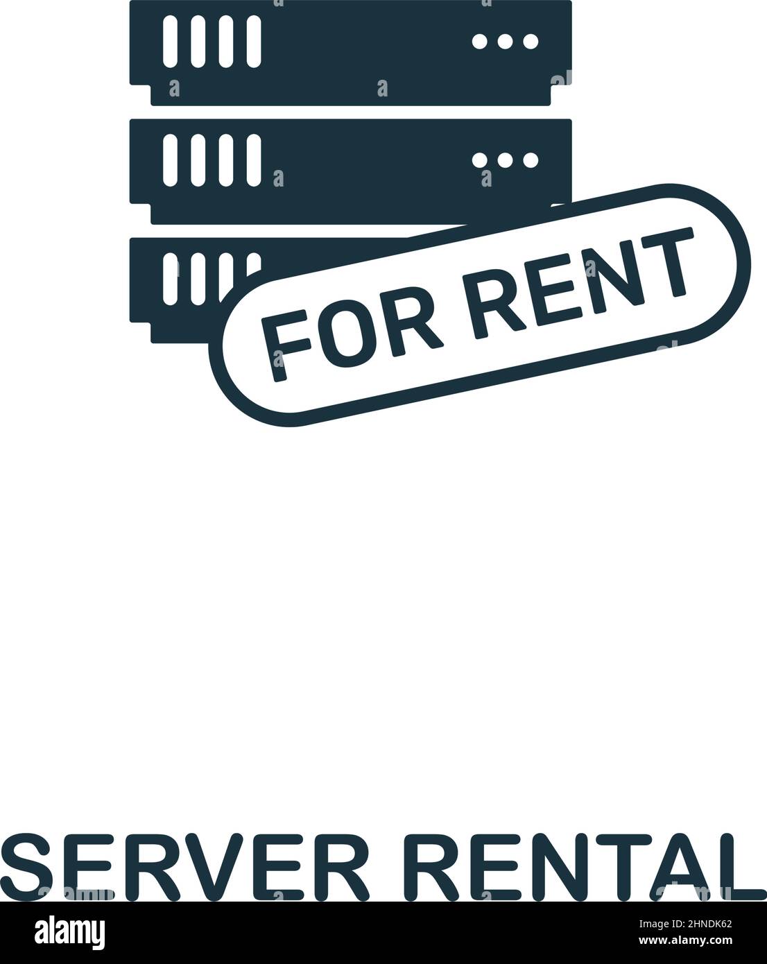 Server Rental icon. Premium style design from web hosting icon collection. Pixel perfect Server Rental icon for web design, apps, software, print Stock Vector
