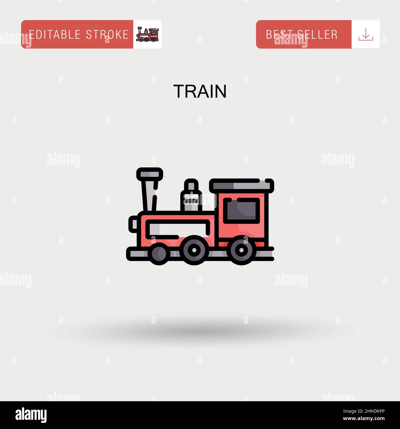 Train Simple vector icon. Stock Vector