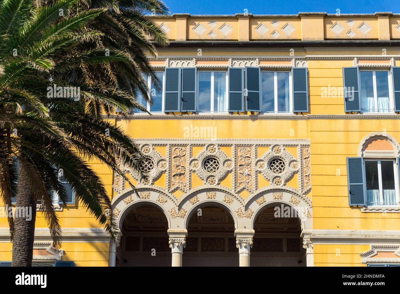 Italy, Liguria, Arenzano, Grand Hotel Stock Photo