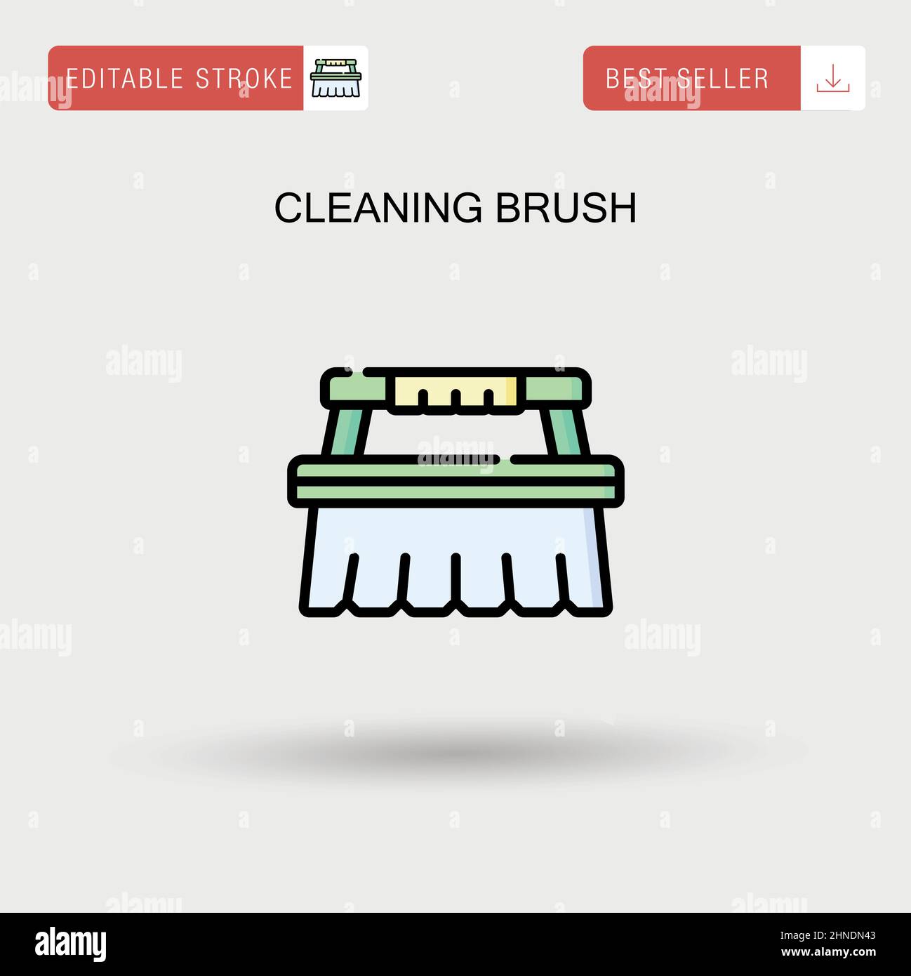 Cleaning brush Simple vector icon. Stock Vector