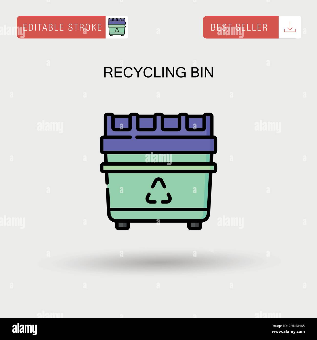 Recycling bin Simple vector icon Stock Vector Image & Art - Alamy