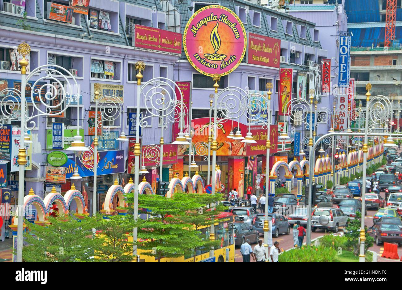 street scene, Little India, Kuala Lumpur, Malaysia Stock Photo