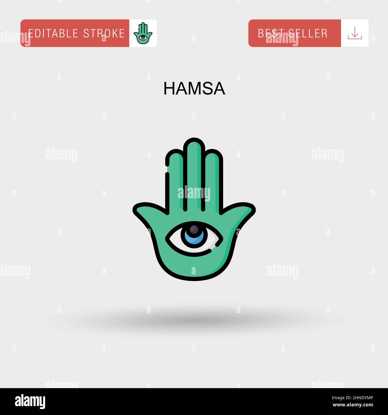 Hamsa Simple vector icon. Stock Vector