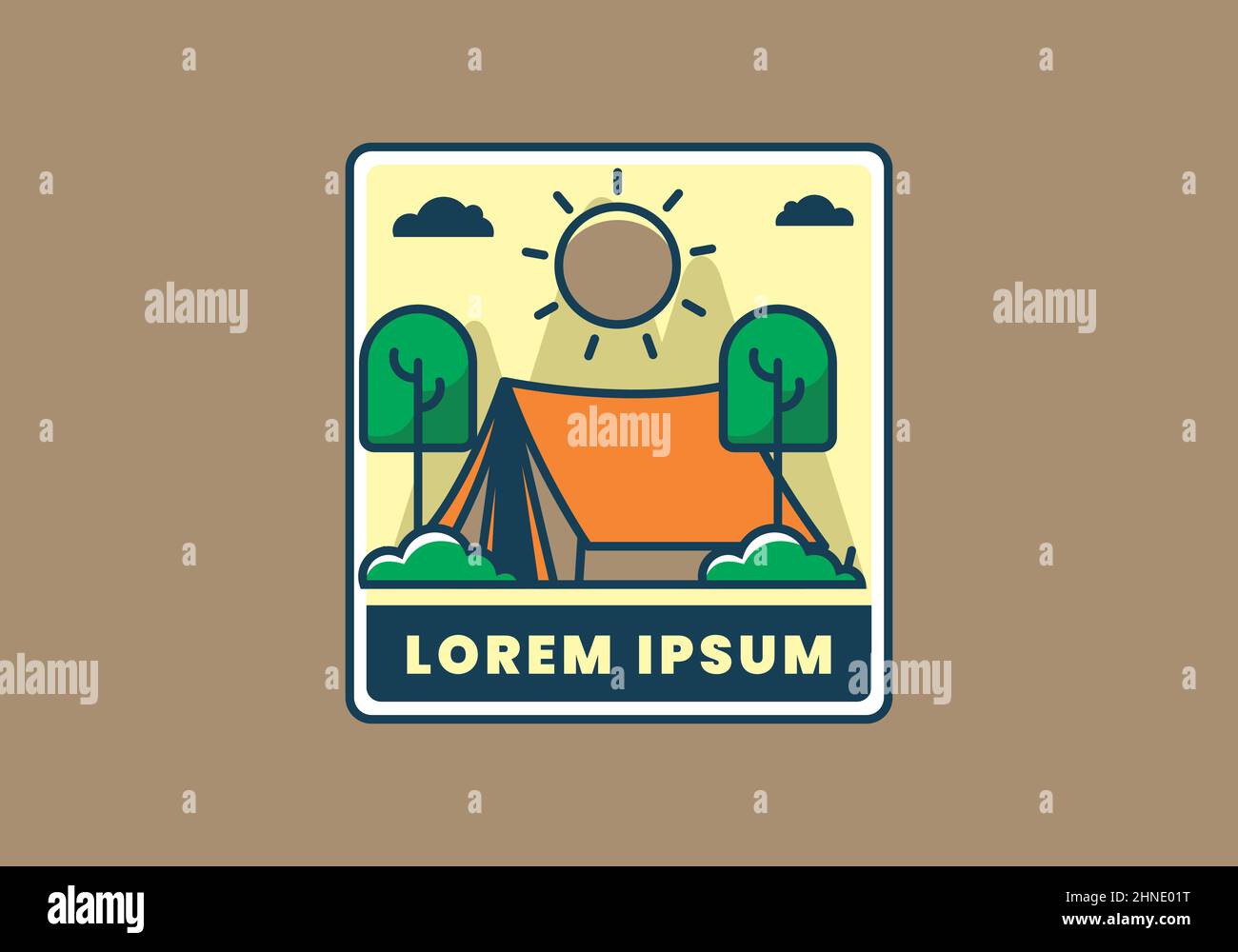 Camping in nature flat illustration design Stock Vector Image & Art - Alamy