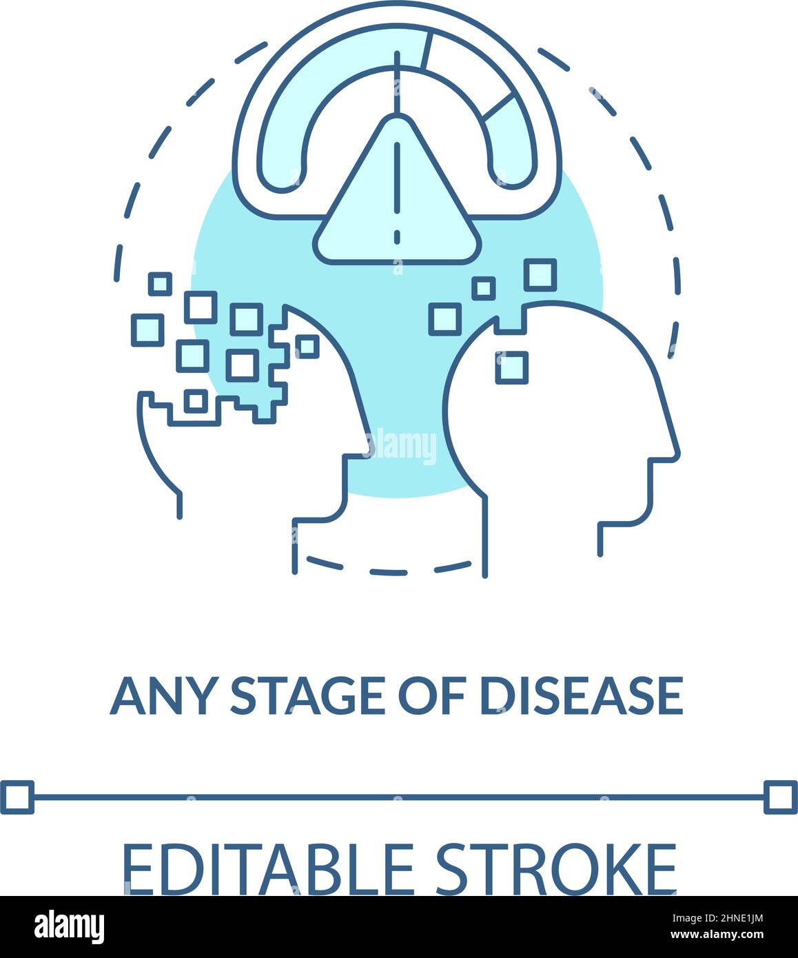 Any stage of disease turquoise concept icon Stock Vector Image & Art ...