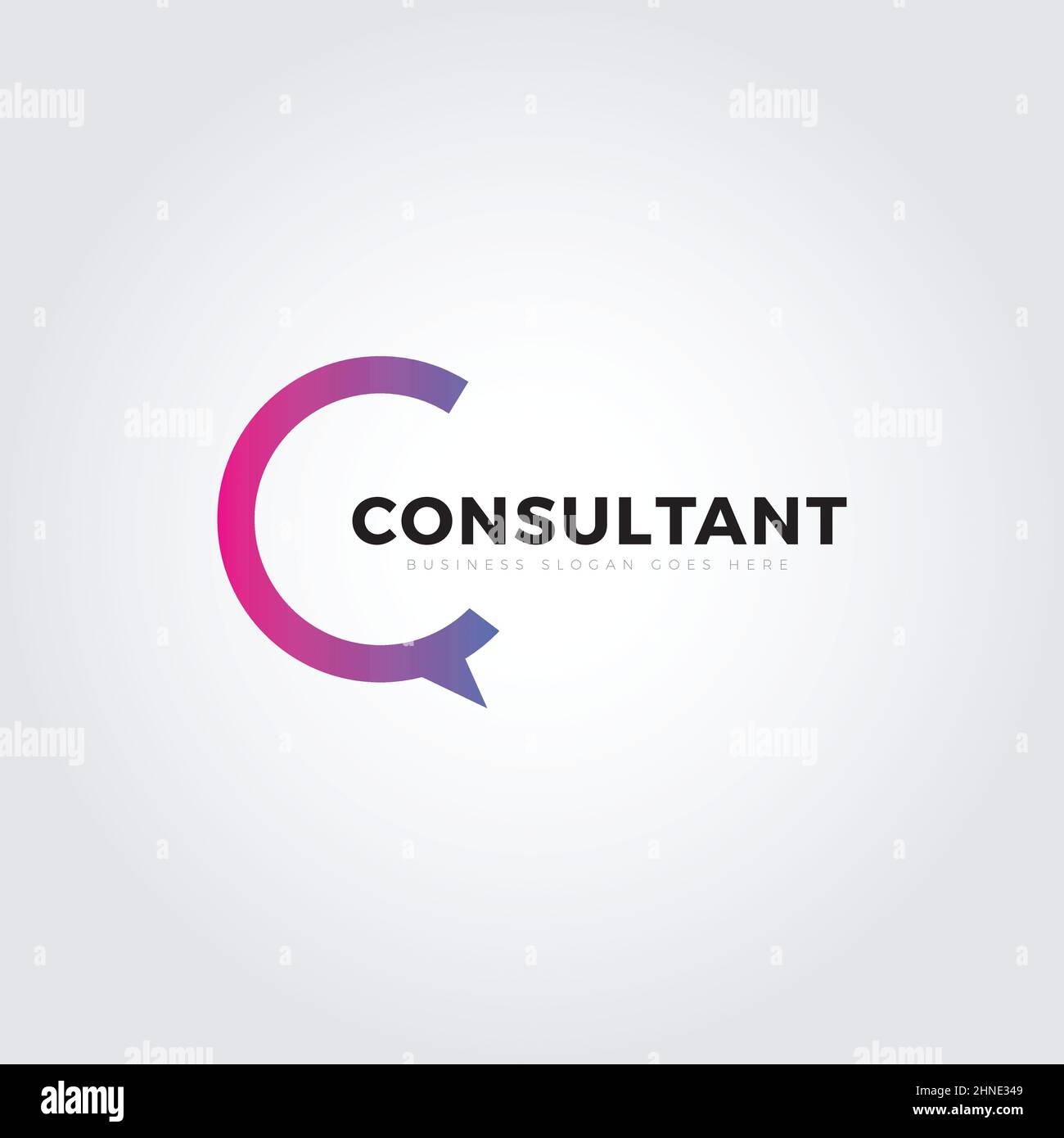 Colorful Consultant Letter Type C Logo Template Stock Vector Image ...