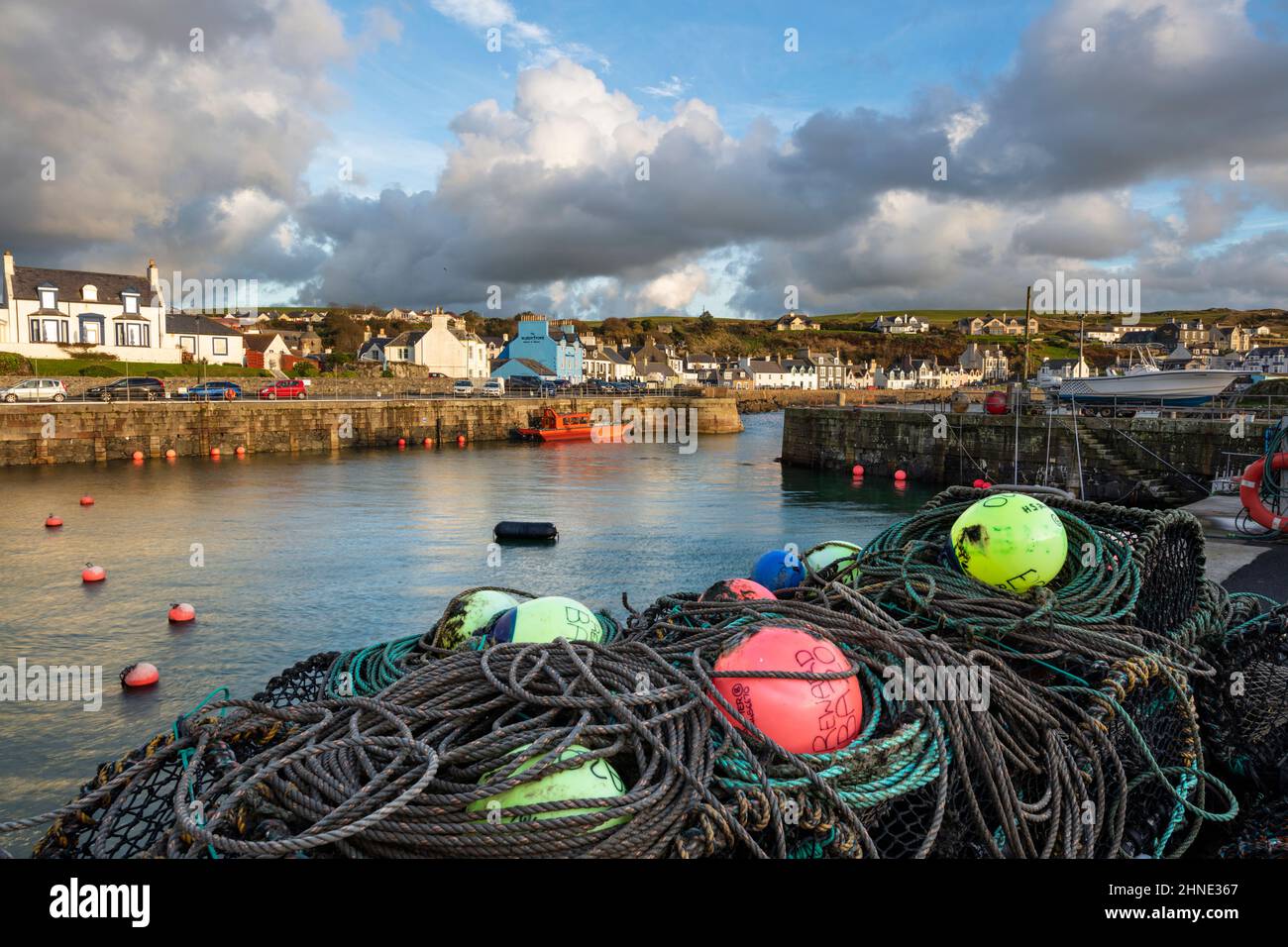 Portpatrick harbour on the west coast, Portpatrick, Dumfries and Galloway, Scotland, United Kingdom, Europe Stock Photo