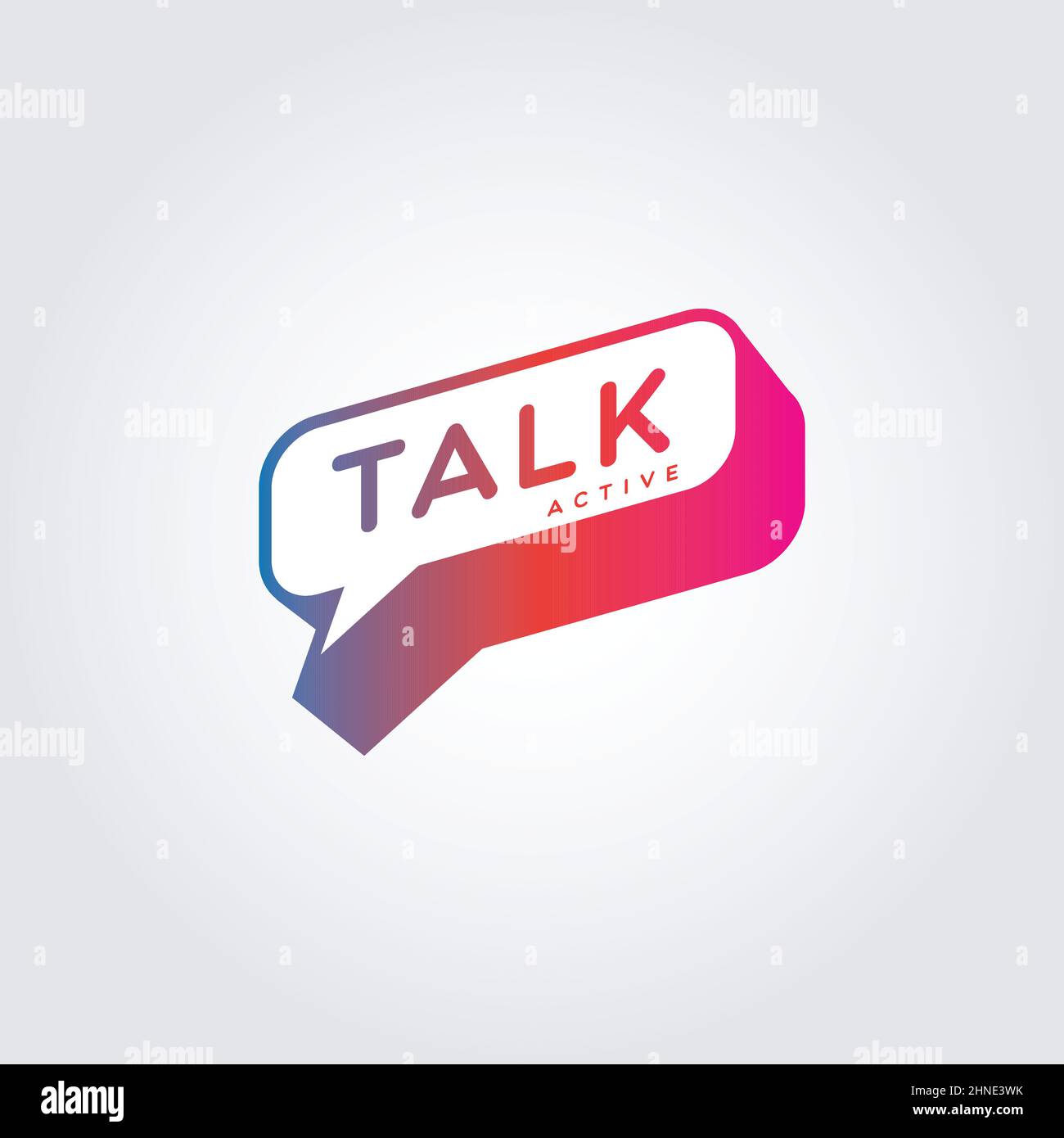 Colorful Gradient Bubble Talk Logo Sign Symbol Icon Stock Vector