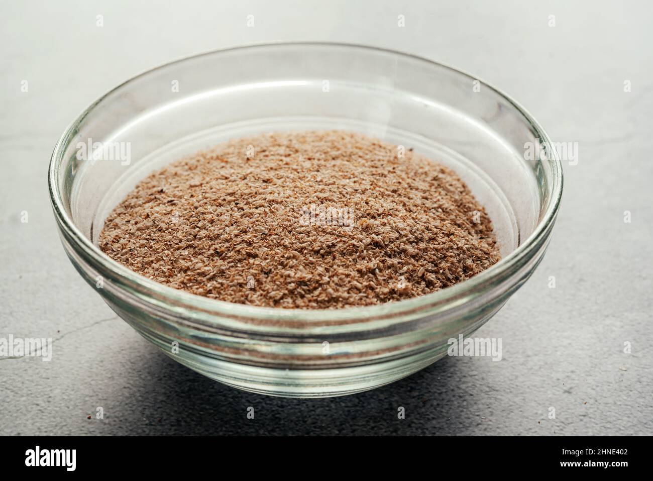 Psyllium husk dietary fiber supplement in a bowl Stock Photo Alamy