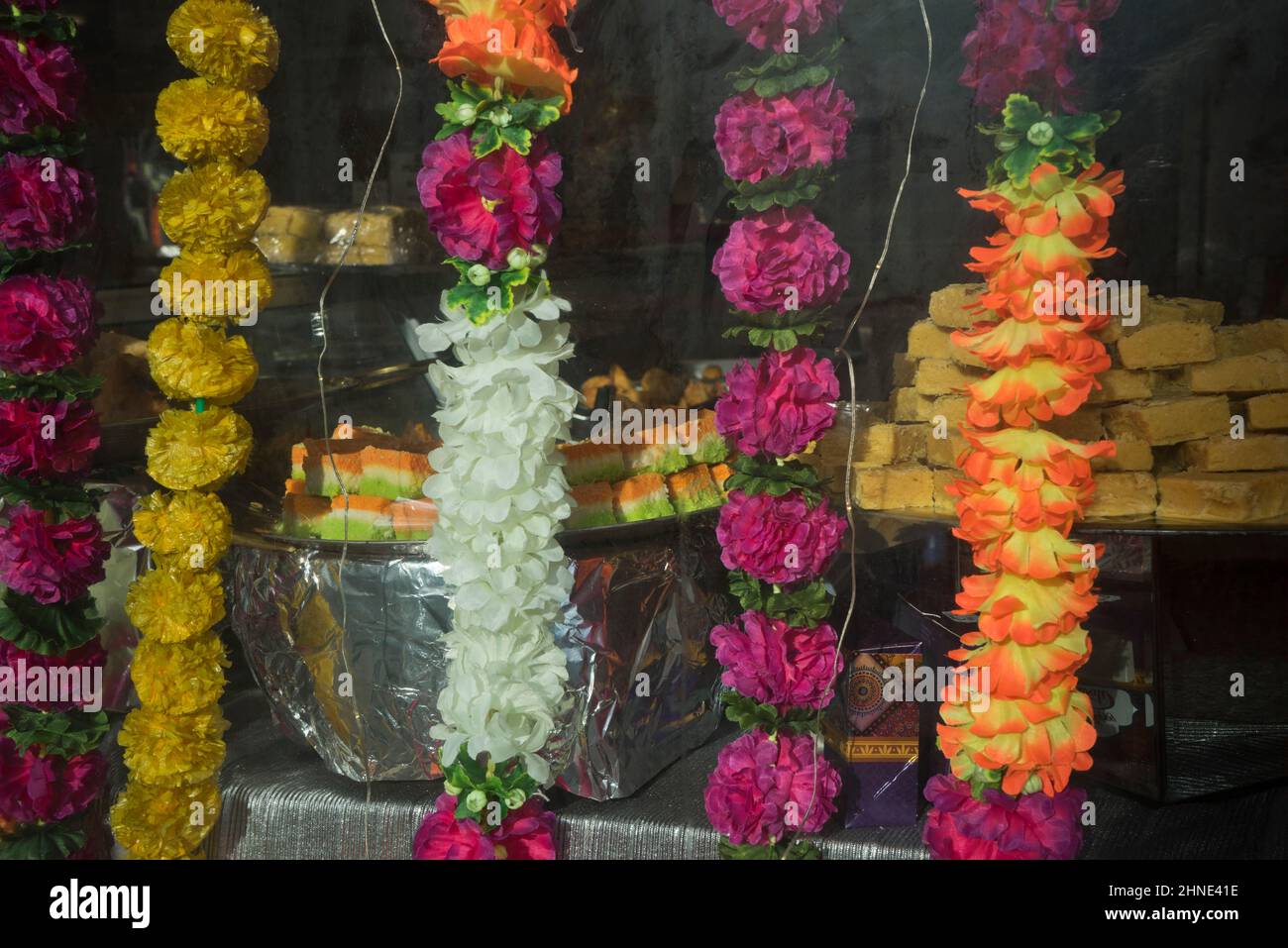Indian sweet shop in Drummond Street next to HS2 fast rail link works