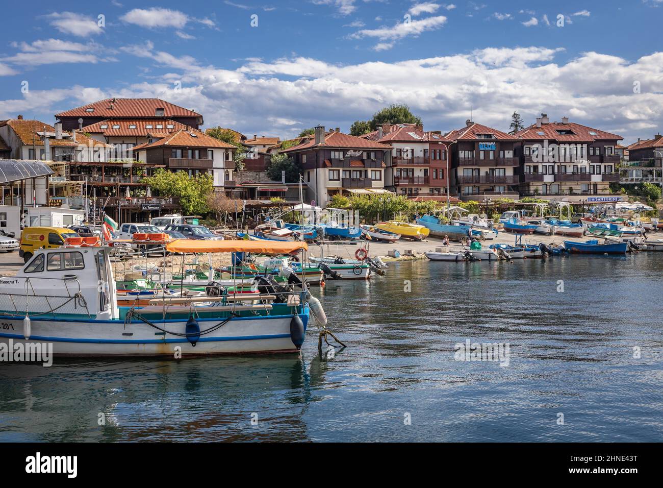 View from Northern port of Nesebar resort on the Black Sea coast