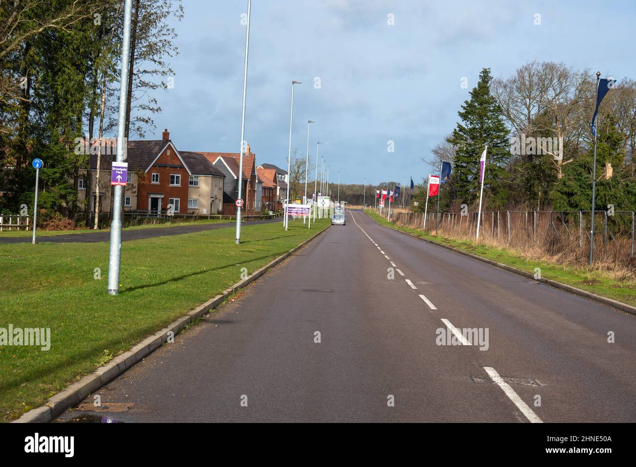 New housing developments around Norfolk England for sale Stock Photo