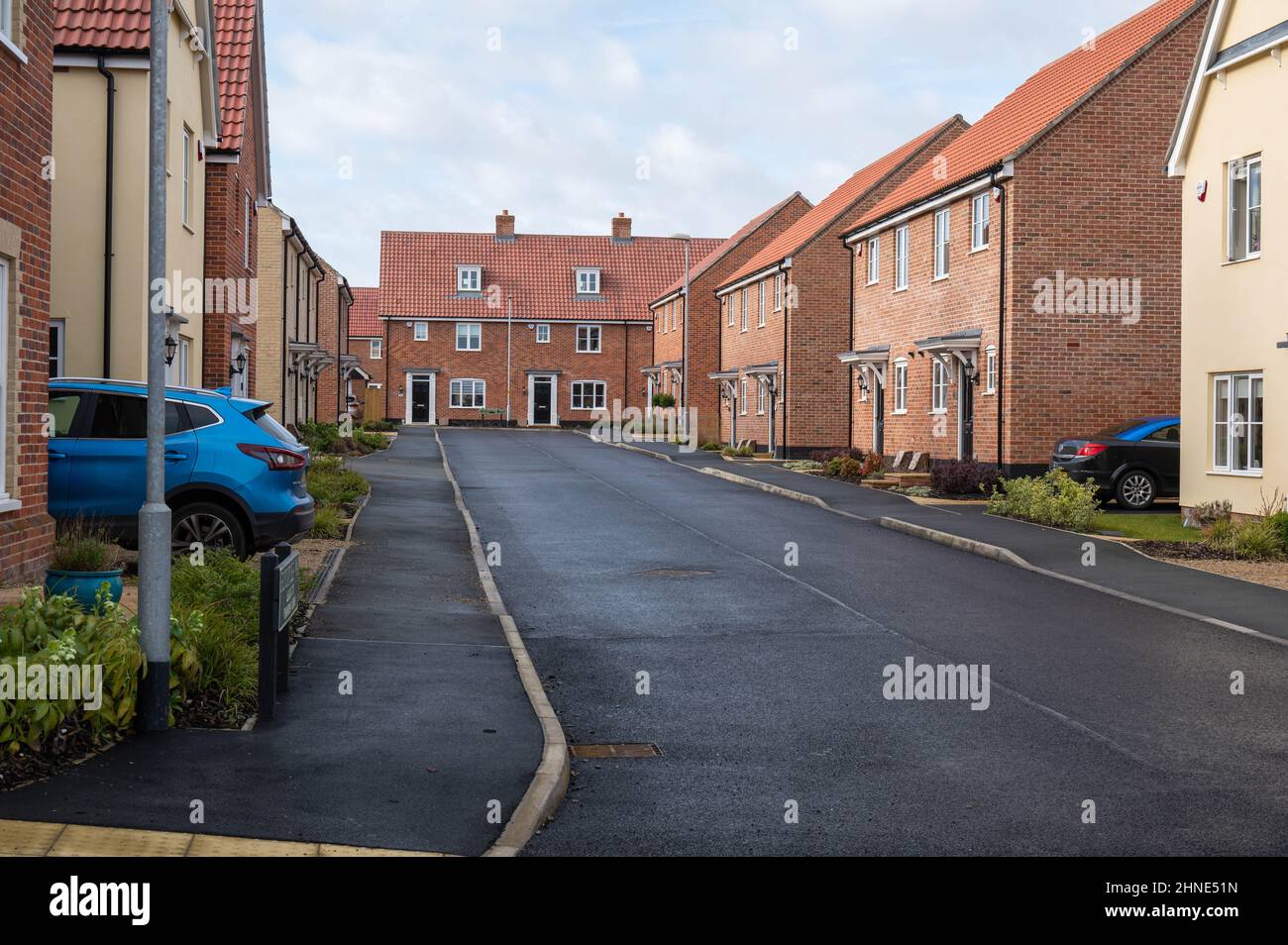 New housing developments around Norfolk England for sale Stock Photo