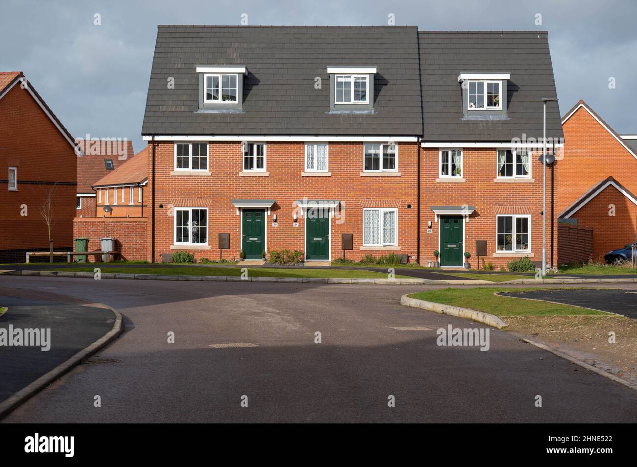 New housing developments around Norfolk England for sale Stock Photo