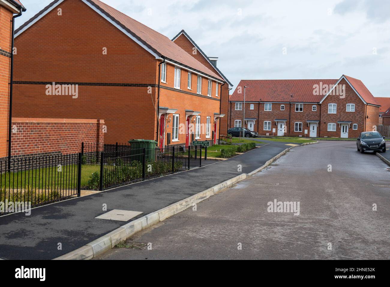 New housing developments around Norfolk England for sale Stock Photo