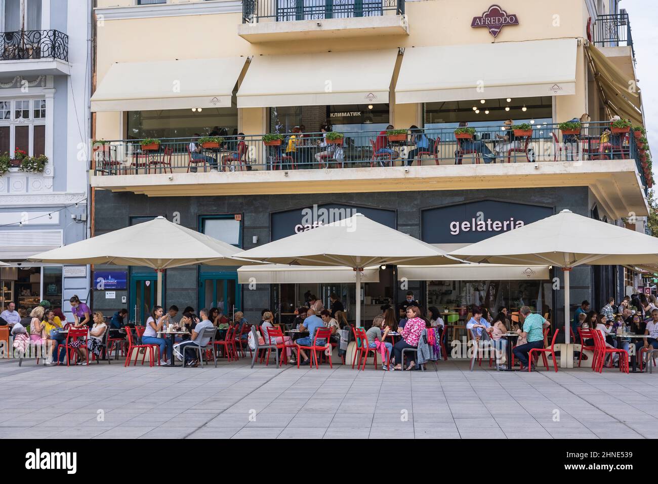 Ice Cream House Afreddoa in Plovdiv city, capital of Plovdiv Province in southcentral Bulgaria