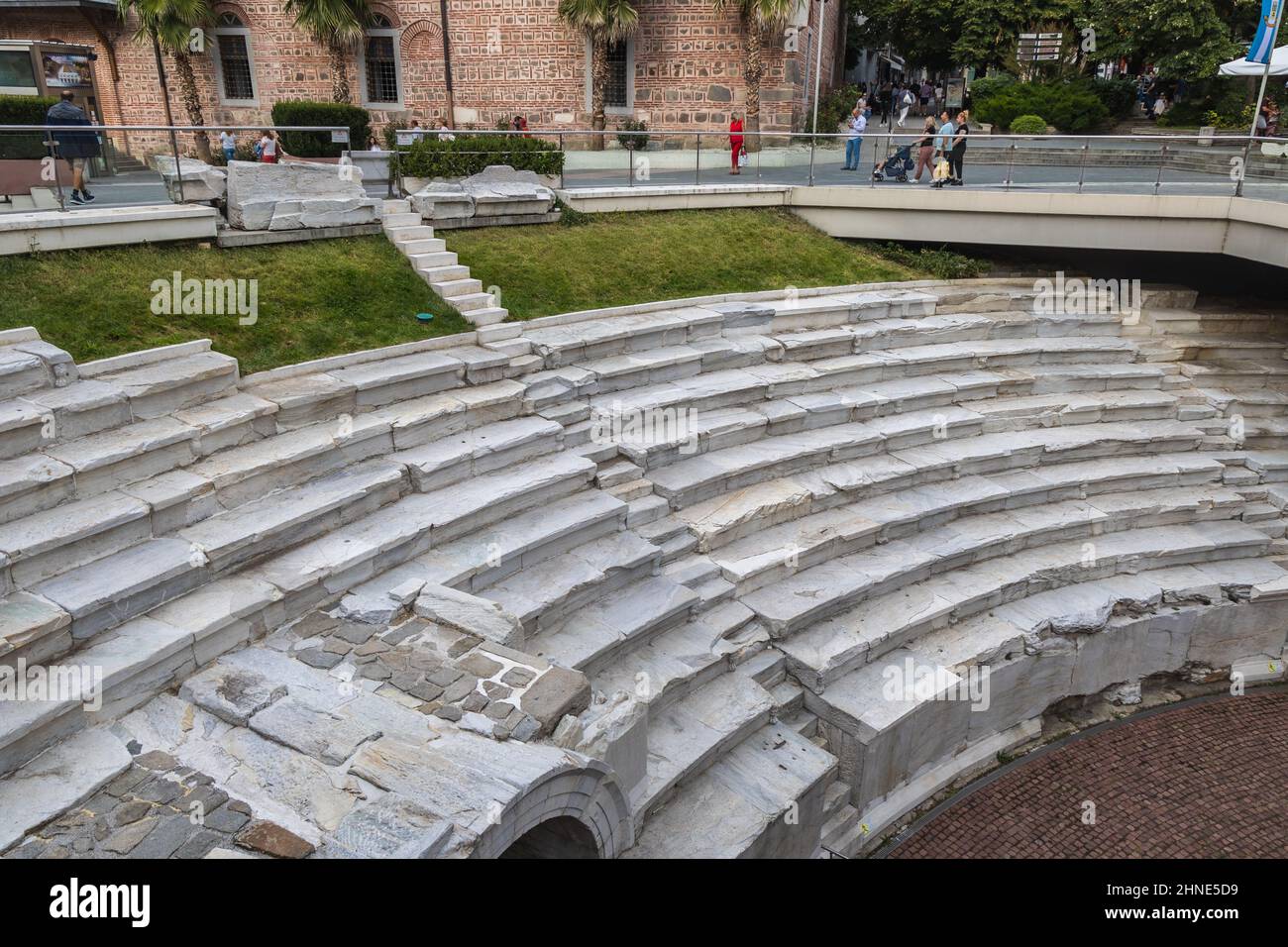 Ancient Stadium of Philipopolis Plovdiv city, capital of Plovdiv Province in south-central Bulgaria Stock Photo
