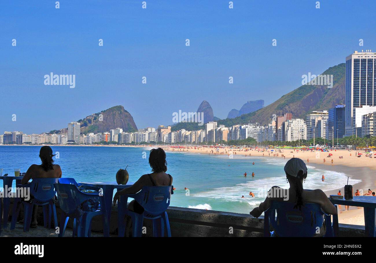 Copacabana beach Rio de Janeiro Brazil Stock Photo
