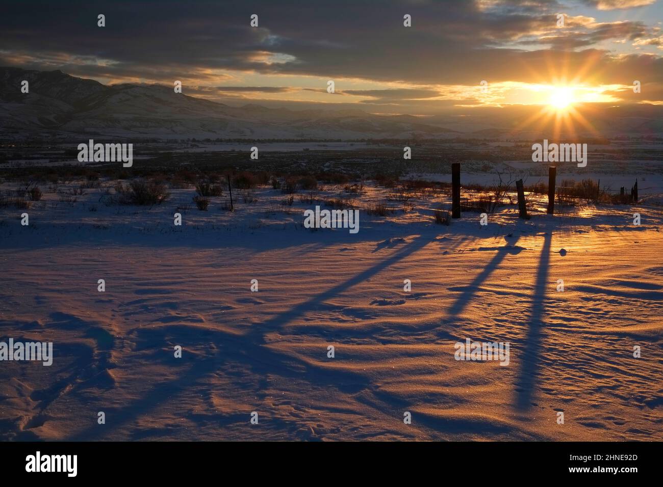 Rising sun casting long hi-res stock photography and images - Alamy