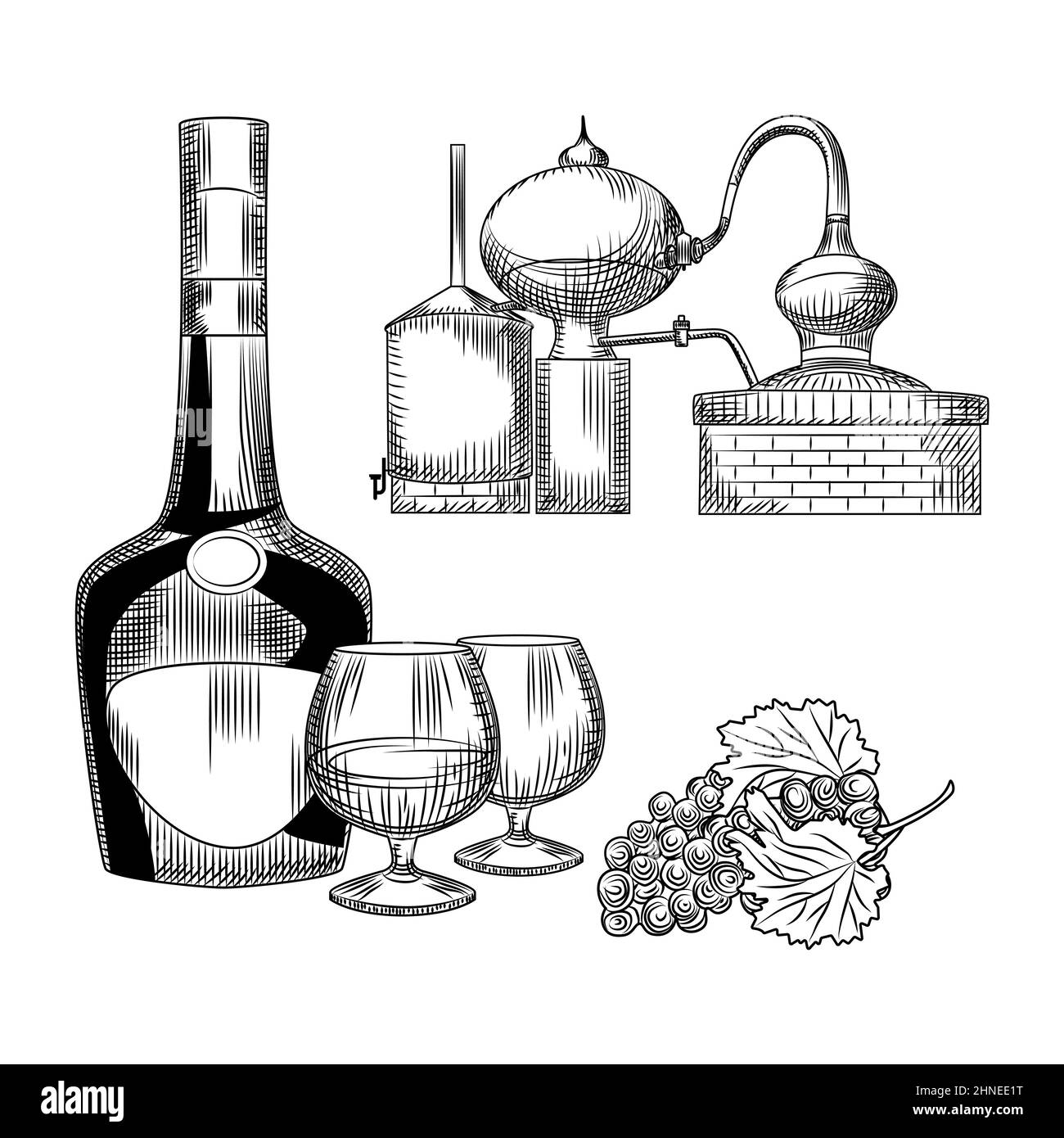 Calvados brandy Black and White Stock Photos & Images - Alamy