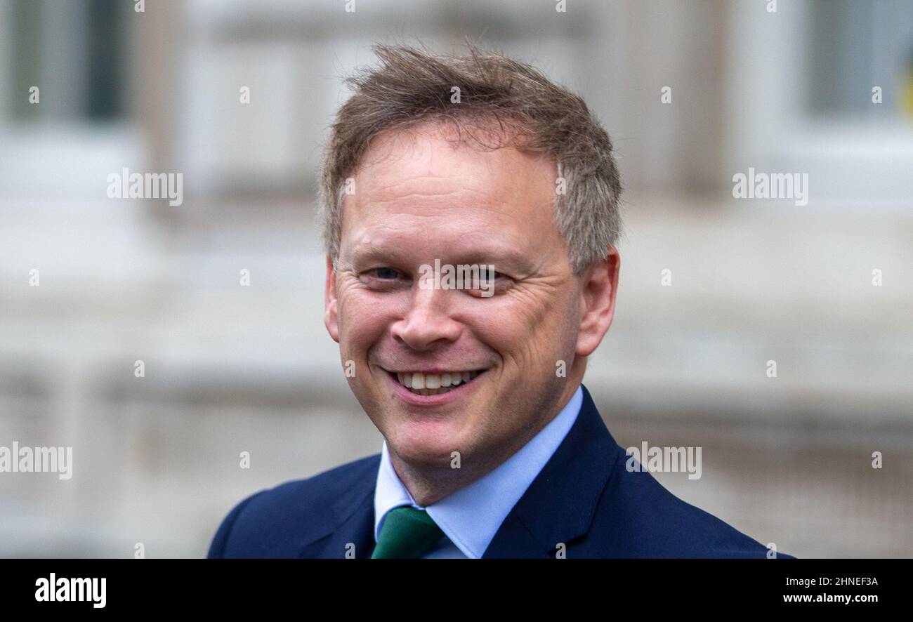 London, England, UK. 16th Feb, 2022. Secretary of State for Transport GRANT SHAPPS is seen outside Cabinet Office. (Credit Image: © Tayfun Salci/ZUMA Press Wire) Stock Photo