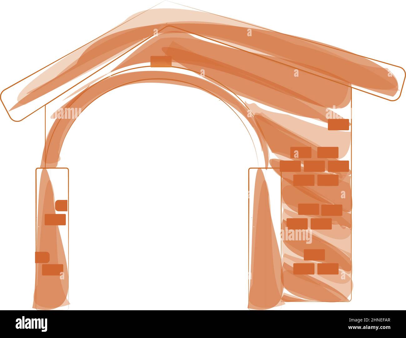Isolated textured colored manger icon Vector Stock Vector