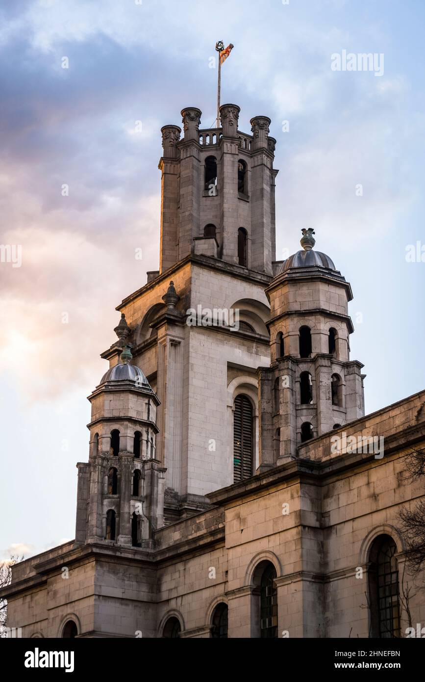 St George-in-the-East Church, an early 18th century Anglican church built in English Baroque style, Wapping, Tower Hamlets, London, UK Stock Photo