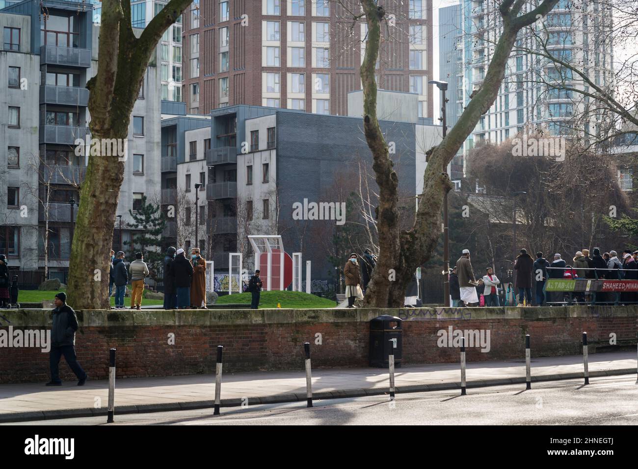 Altab Ali Park, a small park formerly known as St Mary's Park, Whitechapel Road, Tower Hamlets, London, UK Stock Photo