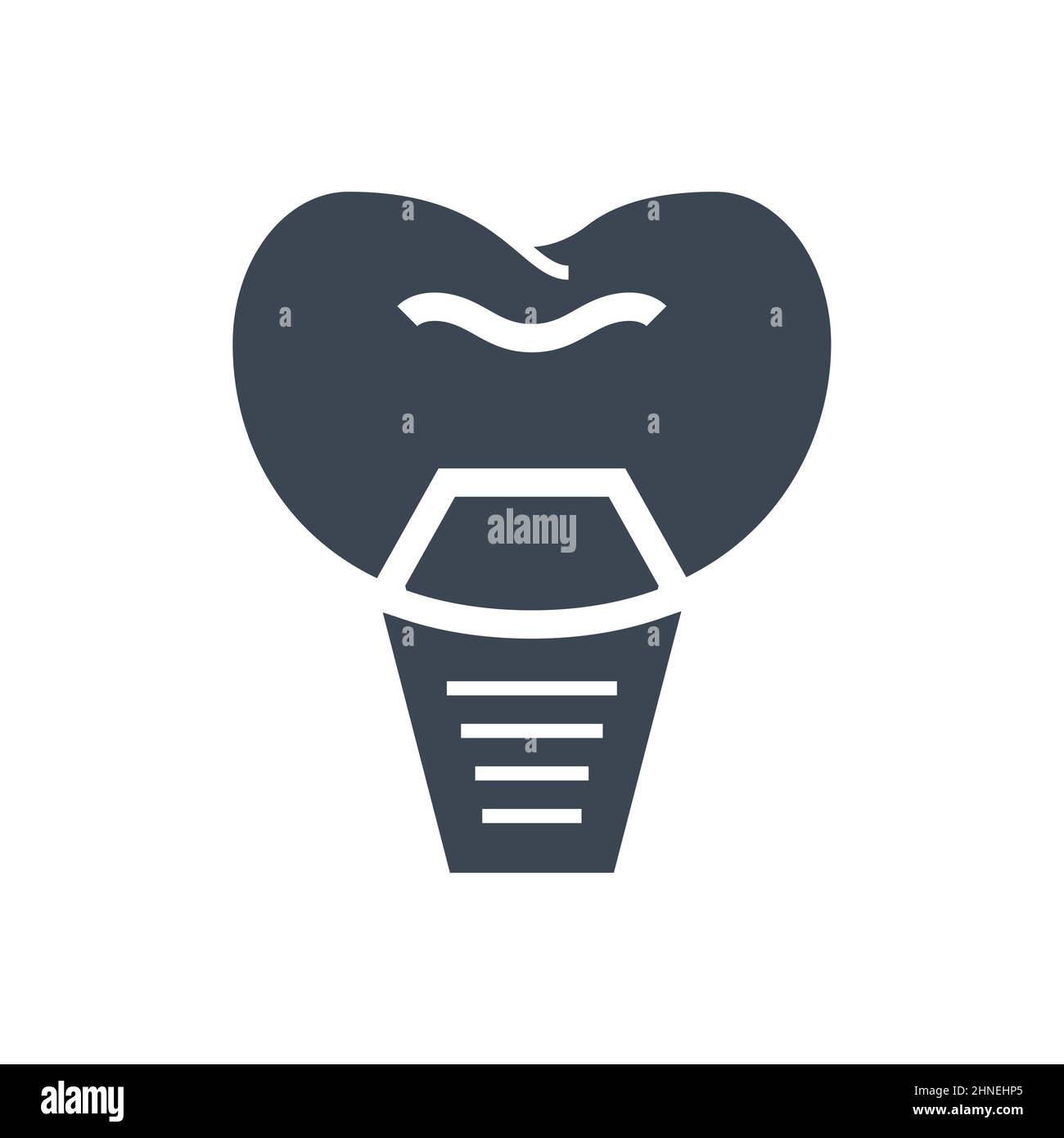 Implants Dentistry Glyph Icon Stock Vector