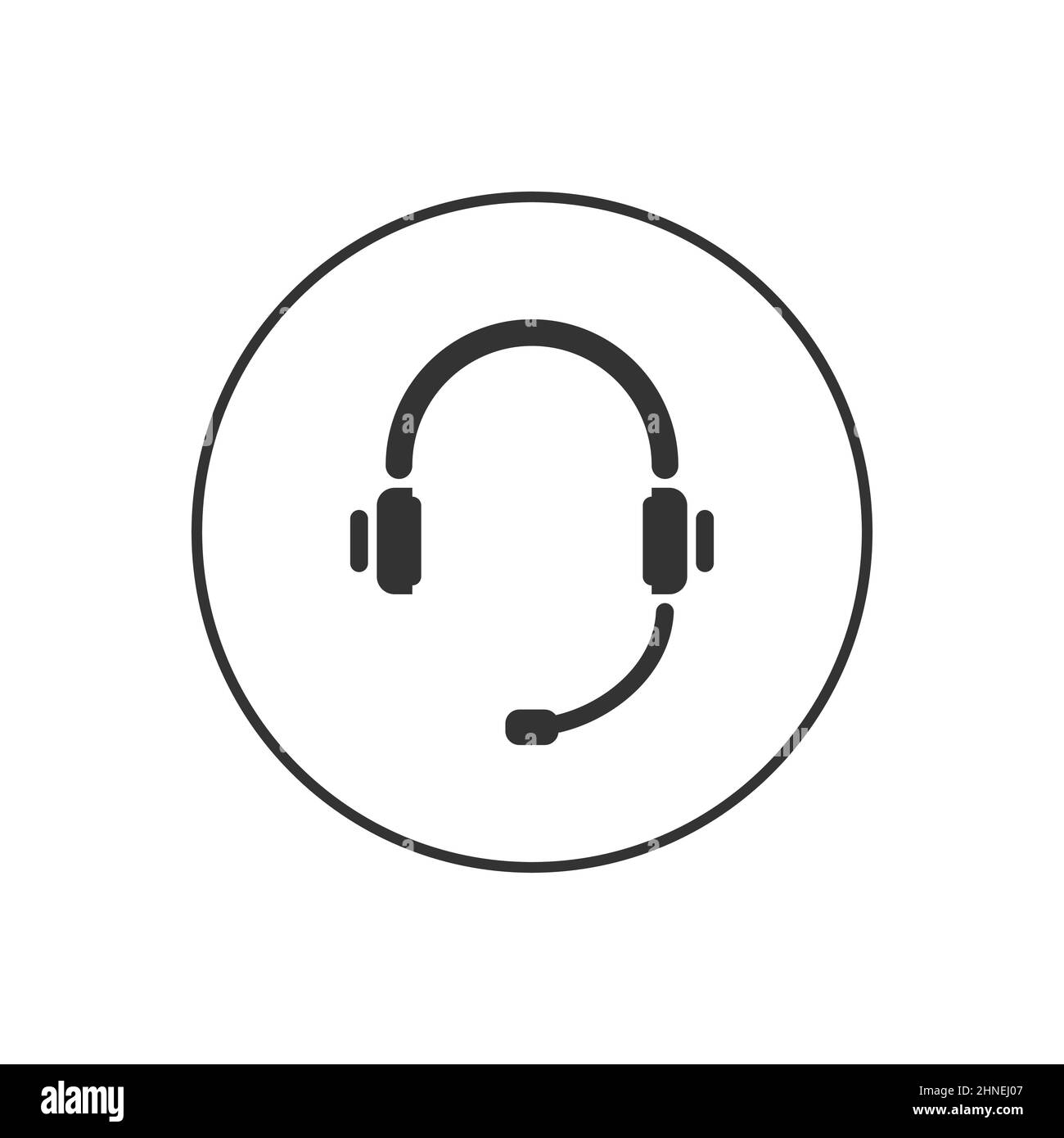 Headset related vector glyph icon. Stock Vector