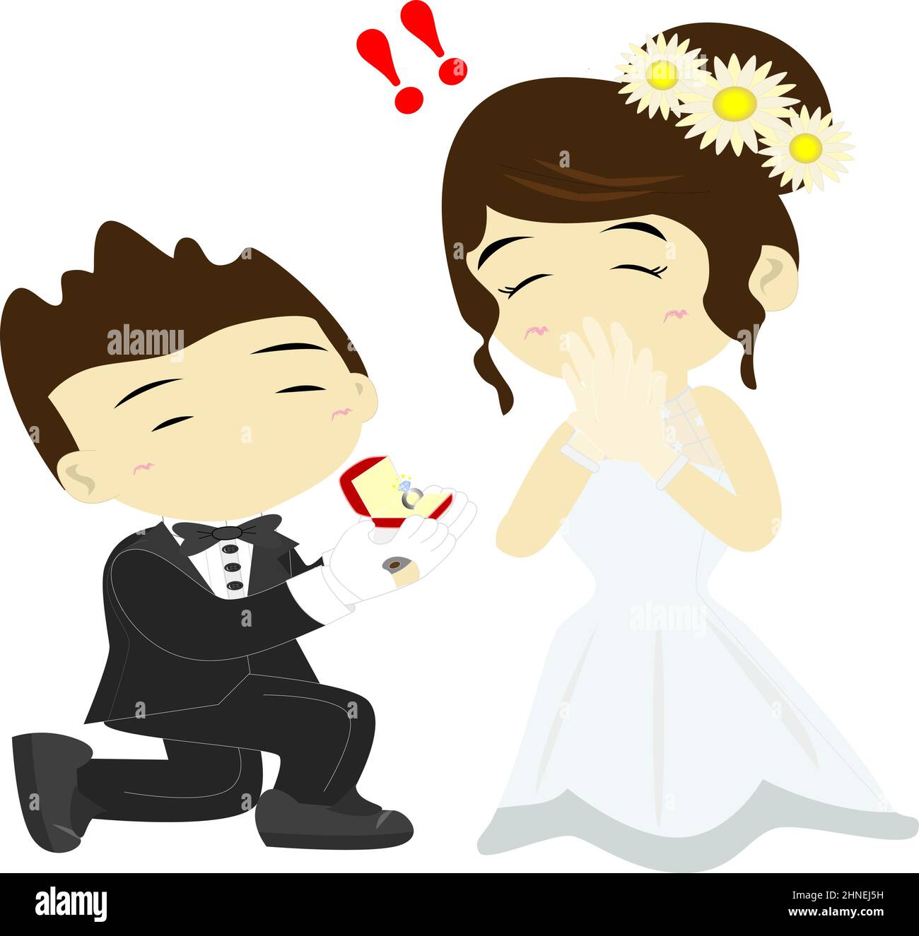 Marriage proposal vector cartoon hi-res stock photography and images - Alamy