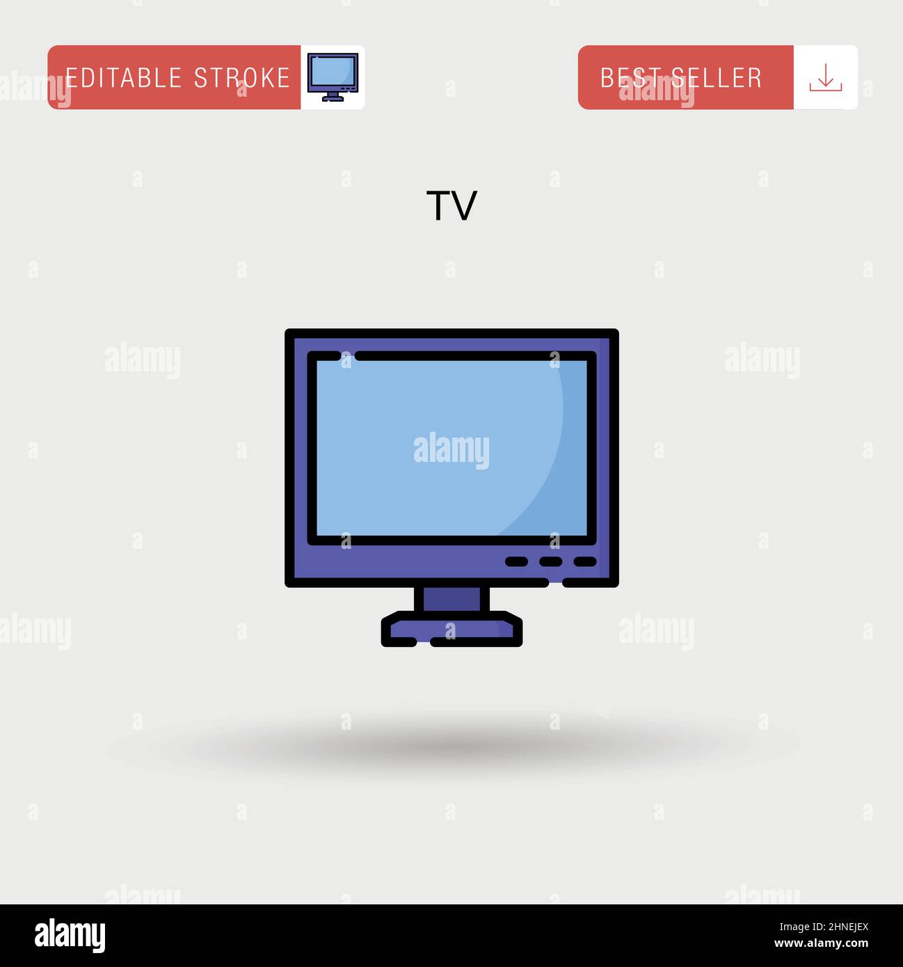 Tv Simple vector icon Stock Vector Image & Art - Alamy